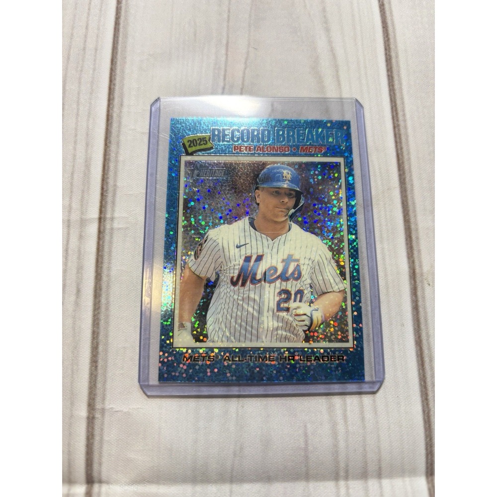 2026 Topps Heritage - Record Breakers Pete Alonso #232 Chrome Light Blue Sparkle
